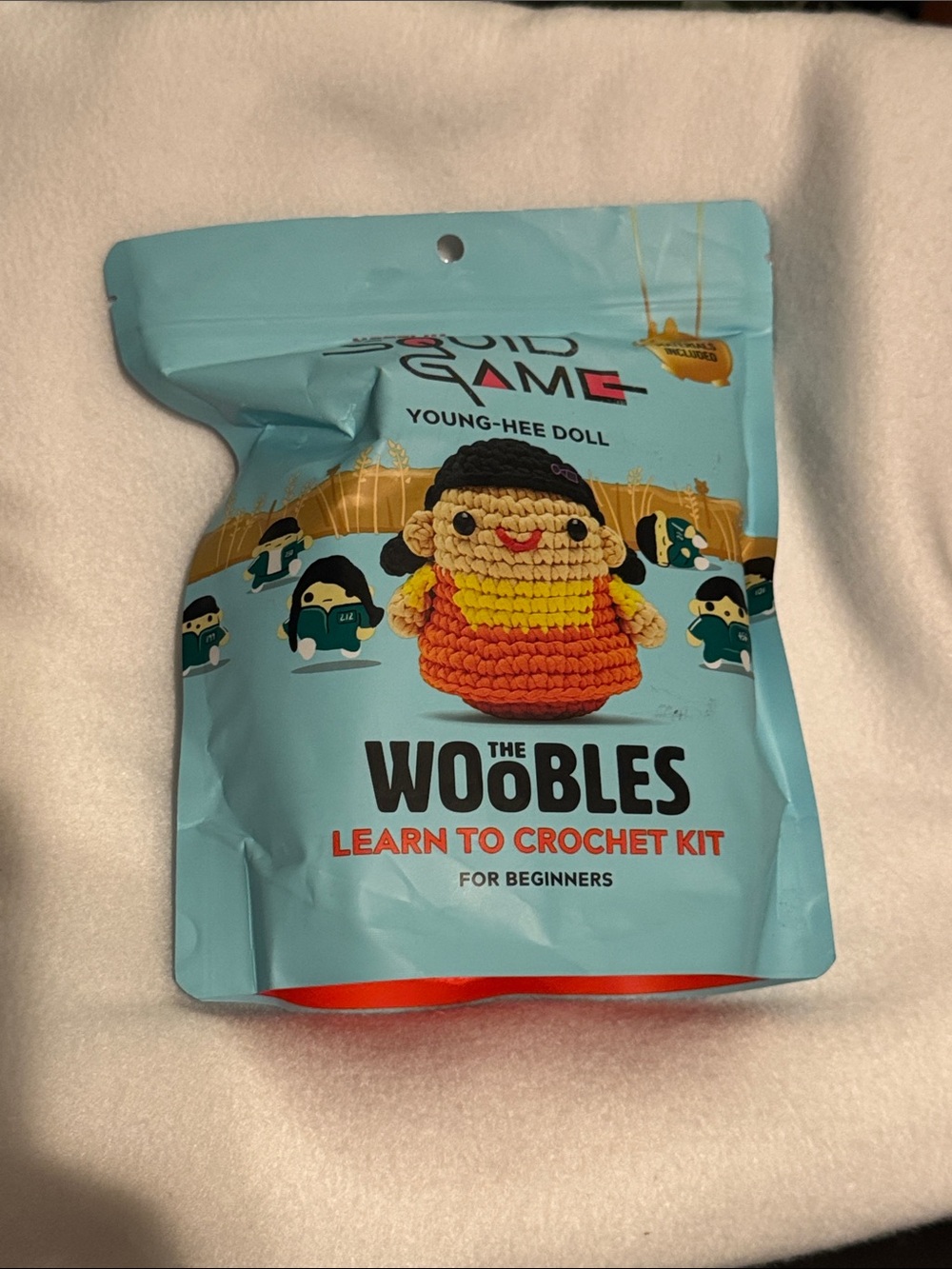 The Woobles Learn to Crochet Kit - Aqua Packaging, Multicolor